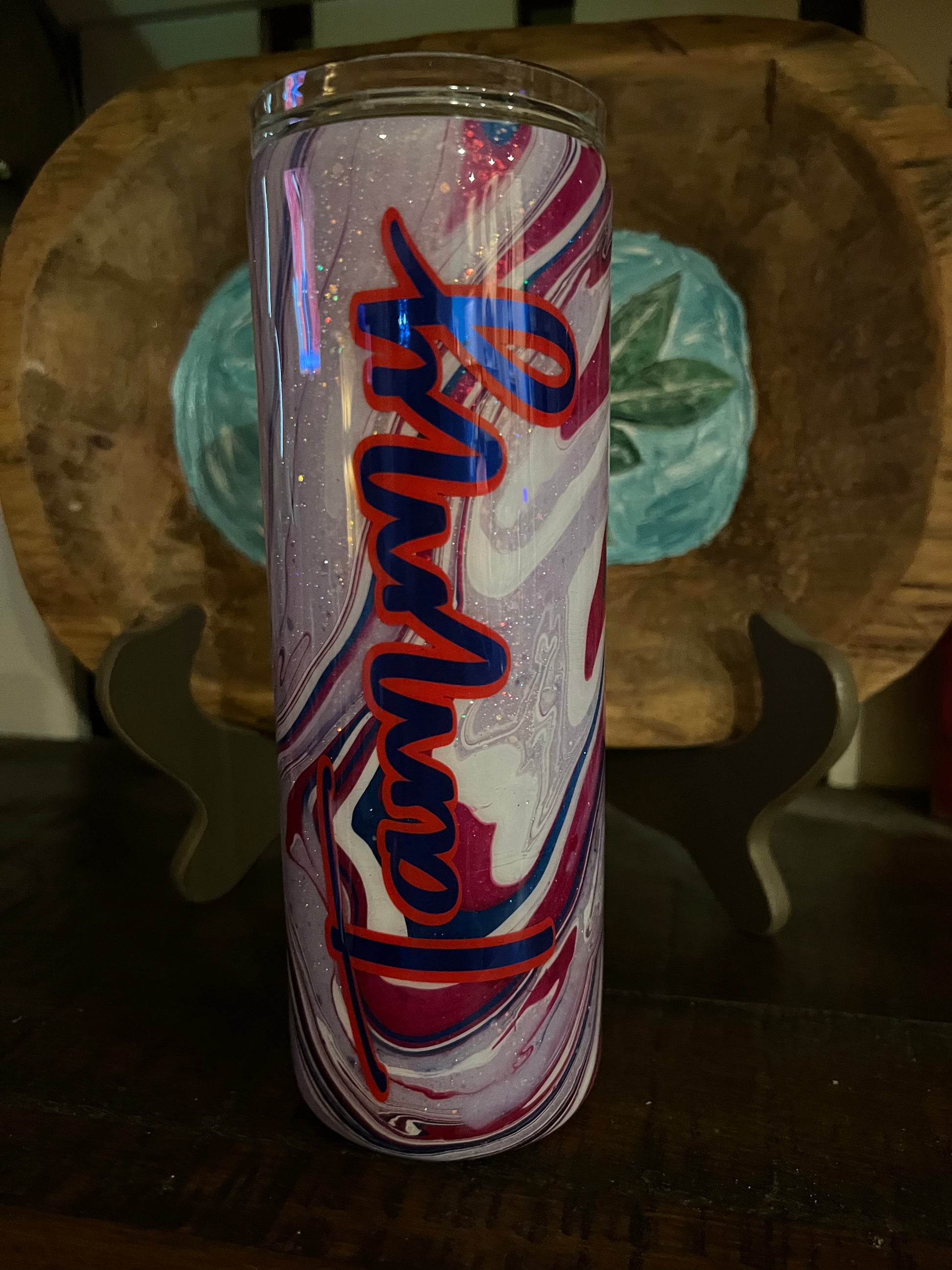 20oz Glitter HydroDip Tumbler Just Stick It 1