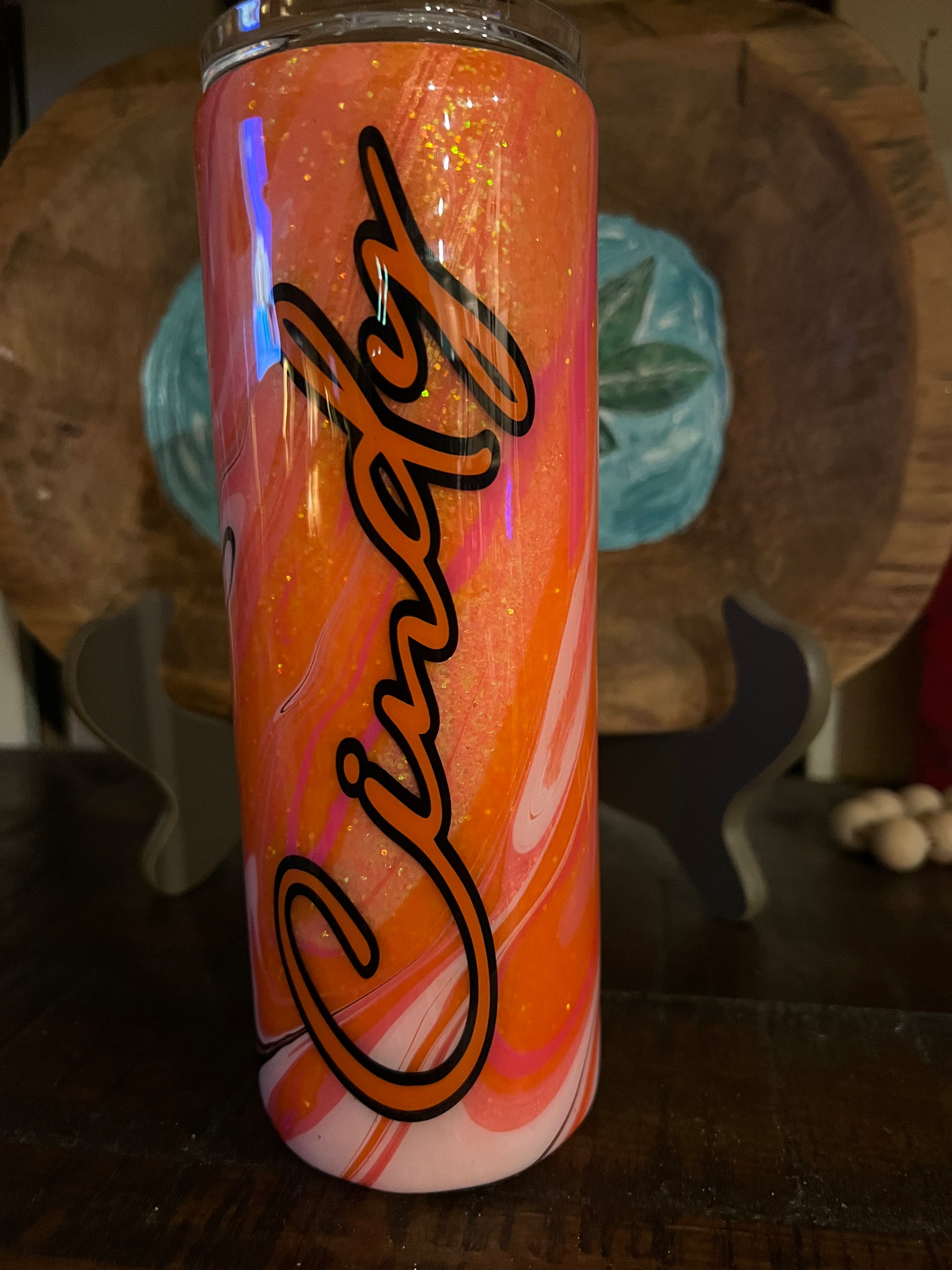 20oz Glitter HydroDip Tumbler Just Stick It 1