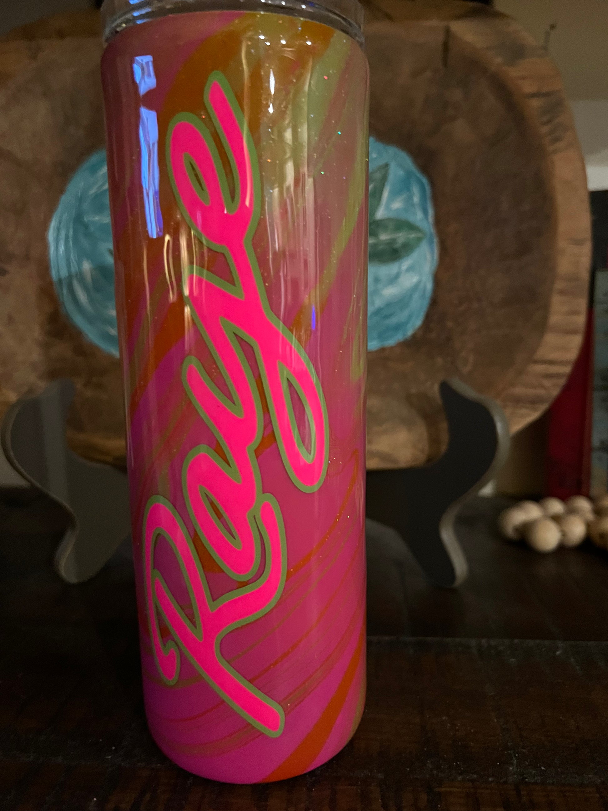 20oz Glitter HydroDip Tumbler Just Stick It 1